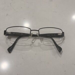 Chesterfield Men's Eyeglasses CH09XL Black Rectangle Half Rim Adjustable Pads